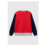 United Colors of Benetton Erkek Çocuk Kırmızı Mix Benetton Logo Baskılı Bisiklet Yaka Sweatshirt