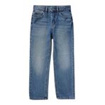 United Colors of Benetton Erkek Çocuk Koyu Mavi Eskitilmiş Efektli Düğmeli Denim Pantolon, 6-7-yas, 225A4AW7CE021, Koyu Mavi, Erkek Çocuk