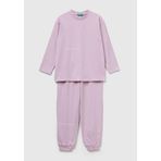 United Colors Of Benetton Erkek Çocuk Logolu Düz Renk Pijama Takımı,Toz Pembe 7-8 Yaş