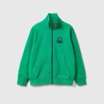 United Colors of Benetton Erkek Çocuk Logolu Sweatshirt Sweatshirt, Yeşil, 6-7 Yaş