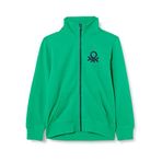 United Colors of Benetton Erkek Çocuk Logolu Sweatshirt Sweatshirt, Yeşil, 7-8 Yaş