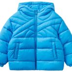United Colors of Benetton Erkek Çocuk Mavi Logo İşlemeli Mont 2-3 Yaş
