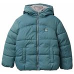 United Colors of Benetton Erkek Çocuk Pufa Mont, 10-11 Yaş, 225A2WU0CN05I, Gri-Yeşil, Erkek Çocuklar