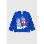 United Colors Of Benetton Erkek Çocuk Spiderman Baskılı Logo Etiketli Uzun Kollu T-Shirt,Saks Mavisi 2-3 Yaş
