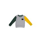 United Colors of Benetton Erkek Çocuk Sweatshirt Mix Renkli Gri Melanj Sarı Yeşil