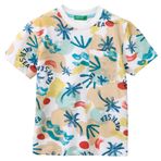 United Colors of Benetton Erkek Çocuk T-Shirt 34utg10n2 T-Shirt, beyaz, 2 Years