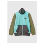 United Colors of Benetton Erkek Çocuk Turkuaz Mix Logolu Sweatshirt