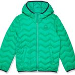 United Colors of Benetton Erkek Çocuk Yeşil Logo İşlemeli Mevsimlik İnce Pufa Mont 7-8 Yaş