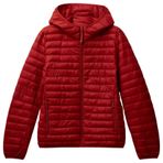 United Colors of Benetton Erkek Polyester Dolgulu Regular Fit Kapüşonlu Puffer Mont, S, Kapüşonlu Puffer Mont, Kırmızı, mens