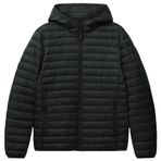 United Colors of Benetton Erkek Siyah Polyester Dolgulu Regular Fit Kapüşonlu Puffer Mont, Siyah, M
