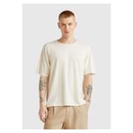 United Colors of Benetton Erkek Taş Rengi Pamuk ve Keten Karışımlı Reglan Kol Relax Fit T-Shirt