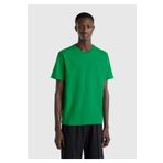 United Colors of Benetton Erkek Yeşil %100 Koton Benetton Logolu Bisiklet Yaka T-Shirt