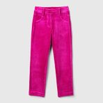 United Colors of Benetton Kadife Jegging Kız Çocuk Tayt, Fuşya, 82