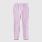 United Colors of Benetton Kadife Jegging Kız Çocuk Tayt, Lila, L