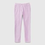United Colors of Benetton Kadife Jegging Kız Çocuk Tayt, Lila, XL