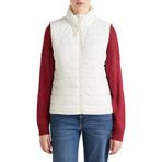 United Colors of Benetton Kadın Krem Polyester Dolgulu Fermuarlı Slim Fit Pufa Yelek, Krem, L