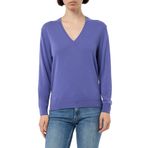 United Colors of Benetton Kadın Mor V Yaka%100 Merino Kazak XS