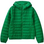 United Colors of Benetton Kadın Recycled Polyester Dolgulu Pufa Mont, Yeşil, XS