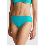 United Colors of Benetton Kadın Turkuaz Jakarlı Zebra Desenli Klasik Kesim Normal Bel Bikini Altı, Turkuaz, XS