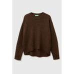 United Colors Of Benetton Kahverengi Kadın / Kız Bn_yün Karışımlı Alt Kısmı Geniş Bisiklet Yaka Kazak Model Kodu: 1244D10BC2C0 - XL
