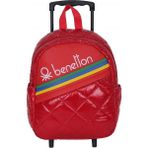 United Colors Of Benetton Kırmızı Çekçekli Kapitone Anaokulu Çantası 70237 31x26x13 cm