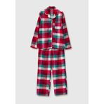 United Colors of Benetton Kırmızı Ekoseli%100 Koton Desenli Pijama Takımı, S, 625A40EP3P00W, Kırmızı Ekoseli, Kadın