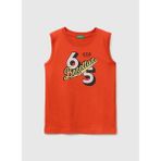 United Colors Of Benetton Kırmızı Erkek Çocuk Baskılı T-Shirt 3I1XCH023