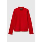 United Colors Of Benetton Kırmızı Kadın / Kız Kj_logo Etiketli Fırfır Detaylı Bebe Yaka Uzun Kollu T-Shirt Model Kodu: 381PC10RC29M - 11 - 12 Yaş