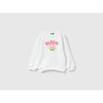 Unıted Colors Of Benetton Kız Bebek Sweatshirt 3J68G10E3 - 4 - 5 Yaş - Beyaz