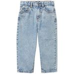 United Colors of Benetton Kız Çocuk Açık Mavi Simli Bel İşlemeli Ayarlanabilir Bel Denim Pantolon, 4-5 Yaş, 225A4R76GE02V, Açık Mavi, Kız çocuk