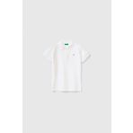 United Colors of Benetton Kız Çocuk Beyaz Logolu Pike Polo T-shirt