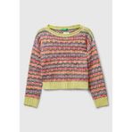 United Colors of Benetton Kız Çocuk Crop Kazak, 6-7 Yaş, 225A118TQ109C, Çok Renkli, Kız Çocuklar