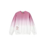United Colors of Benetton Kız Çocuk Gül Kurusu Mix Önü Nakış Detaylı Renk Geçişli Bisiklet Yaka Sweatshirt