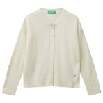 United Colors of Benetton Kız Çocuk Hırka, 6-7 Yaş, 225A126WC500X, Krem, Kız Çocuklar