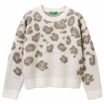 United Colors of Benetton Kız Çocuk Kazak, 6-7 Yaş, 225A1SJFQ109H, Ekru, Kız Çocuklar