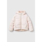 United colors of benetton kız çocuk kürklü mont bnt-g 2letcn04y-24k - Ekru - 11 - 12 Yaş