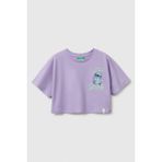 United Colors Of Benetton Kız Çocuk Lilo & Stitch Baskı Detaylı Crop T-Shirt Lila 6-13 Yaş - 10 - 11 Yaş