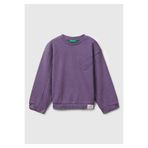 United Colors of Benetton Kız Çocuk Mor Dikiş Detaylı Kalpli Yama Cepli Regular Fit Sweatshirt