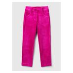 United Colors of Benetton Kız Çocuk Pembe Fitilli Kadife Tayt