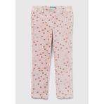 United Colors of Benetton Kız Çocuk Pembe Mix Baskılı Logo İşlemeli Beli Lastikli Slim Fit Streç Pantolon, 12-18 Ay, 225A4NNFGE02N, Pembe Mix, Kız bebek