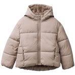 United Colors of Benetton Kız Çocuk Pufa Mont, 6-7 Yaş, 225A2SJ1CN05D, Bej, Kız Çocuklar