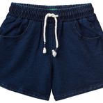 United Colors of Benetton Kız Çocuk Rahat Denim Şort, Koyu Denim, 6-7 Yaş