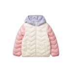 United Colors of Benetton Kız Çocuk Renkli Mix Simli Logo İşlemeli Kapüşonlu Mevsimlik İnce Mont, Renkli Mix, 2-3 Yaş