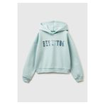 United Colors of Benetton Kız Çocuk Su Yeşili Payet İşlemeli Nervürlü Regular Fit Kapüşonlu Şardonlu Sweatshirt, 6-7 Yaş, 225A39M2C205E, Su Yeşili, kız-çocuk