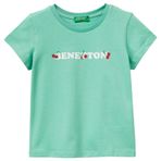 United Colors of Benetton Kız Çocuk Tişörtü 3i1xg10lu Tişört, Yeşil., 3 Yaş
