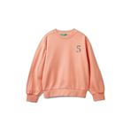 United Colors of Benetton Kız Çocuk Yavruağzı Önü ve Arkası Logo Baskılı Bisiklet Yaka Sweatshirt 7-8 Yaş