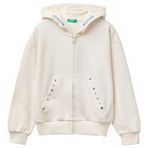 United Colors of Benetton Kız Giacca C/CAPP M/L 36ekc505w örgü ceket, beyaz, 140