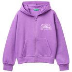United Colors of Benetton Kız ve erkek çocuk Giacca C/CAPP M/L 3j68c505x örgü ceket, mor, 140 cm