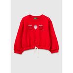 United Colors of Benetton Kız ve Erkek Maglia G/C M/L 32n4g10mg Kapüşonlu Kazak, Kırmızı, 5 Yaş