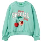 United Colors of Benetton Kız ve Erkek Maglia G/C M/L 3j68c10se Kapüşonlu Svetşört, Yeşil, 130 cm